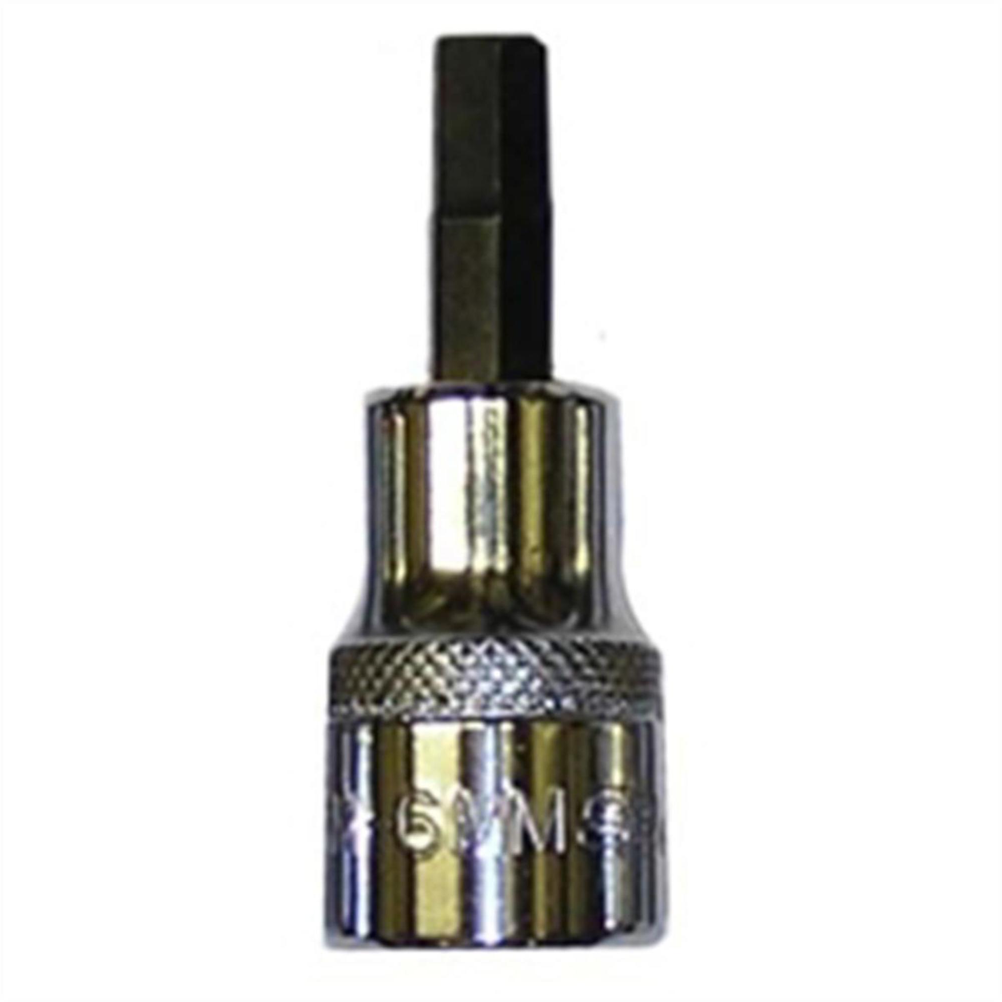 VIM Tools Hex Bit — 6mm, Chrome, 3/8in. Square Drive Bit Holder, Model# VIMHM-6MM
